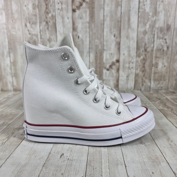 Converse Chuck Taylor All Star Wedge High Top Sneaker White Women's 5.5 - Picture 1 of 8